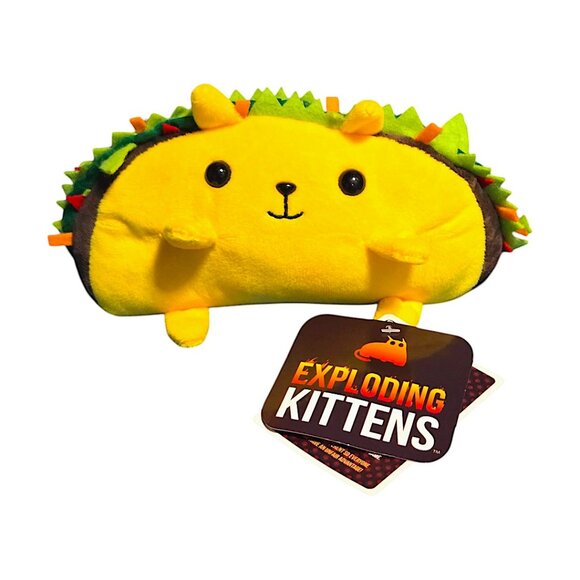 Exploding Kittens Taco Cat Collectible 8" Plush with Bonus Card - Picture 1 of 7